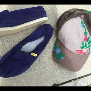 Pampero cobalt canvas loafers sz 43 appx 11